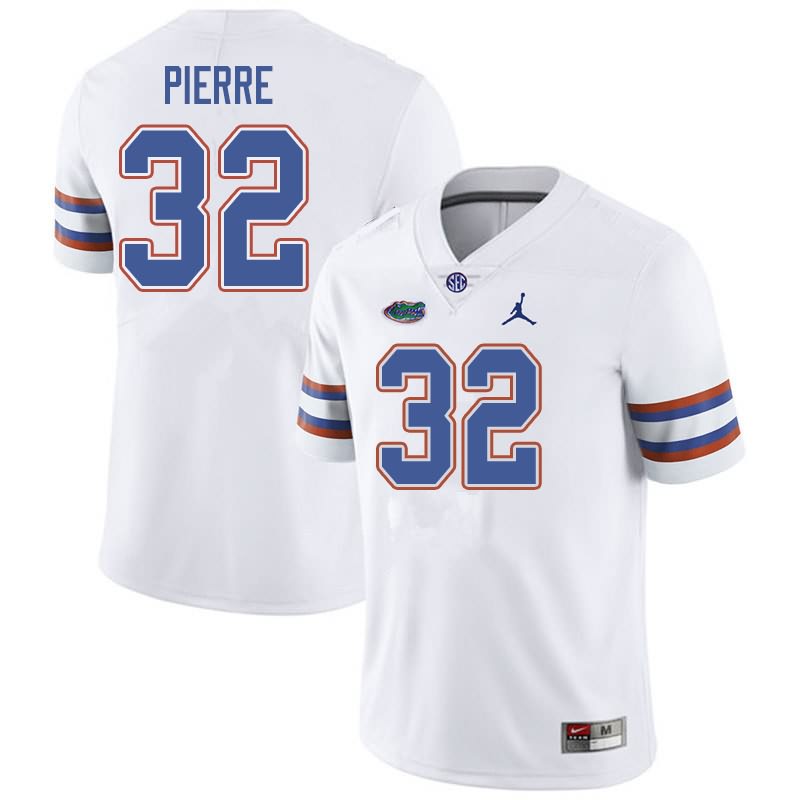 Men's NCAA Florida Gators Jesiah Pierre #32 Stitched Authentic Jordan Brand White College Football Jersey OZD4665DZ